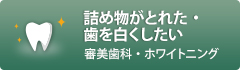 詰め物が取れた・歯を白くしたい